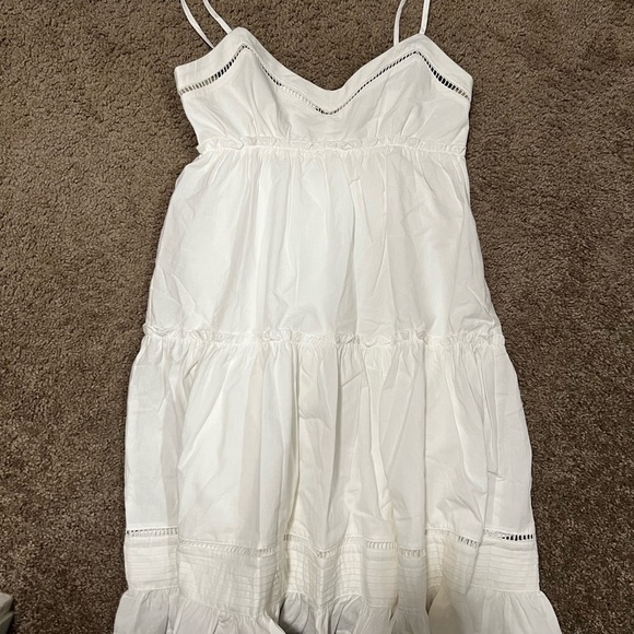 Pink Lily White Dress with Spaghetti Straps - Picture 1 of 5